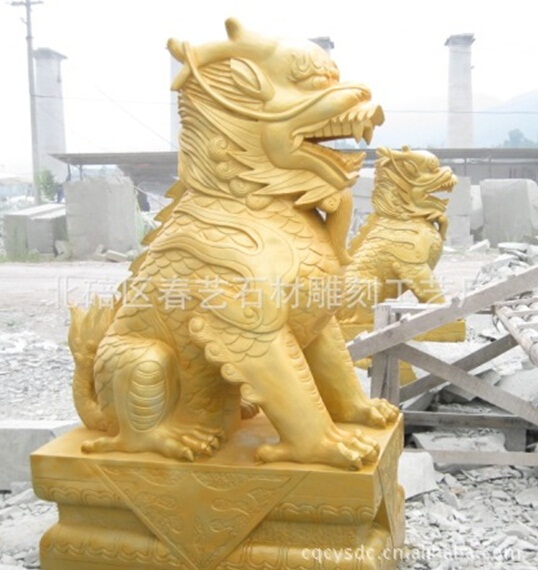 仿古石雕石狮的艺术特点及文化背景